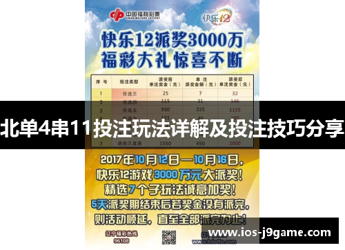 北单4串11投注玩法详解及投注技巧分享