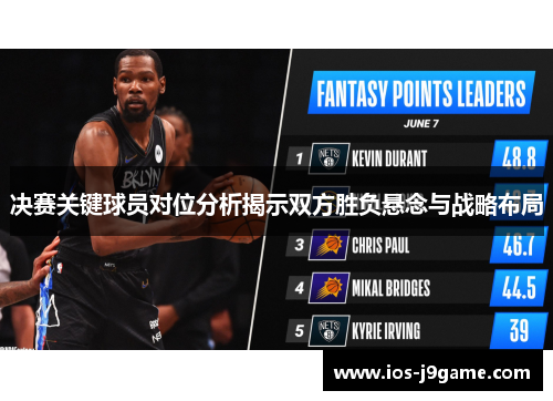 决赛关键球员对位分析揭示双方胜负悬念与战略布局